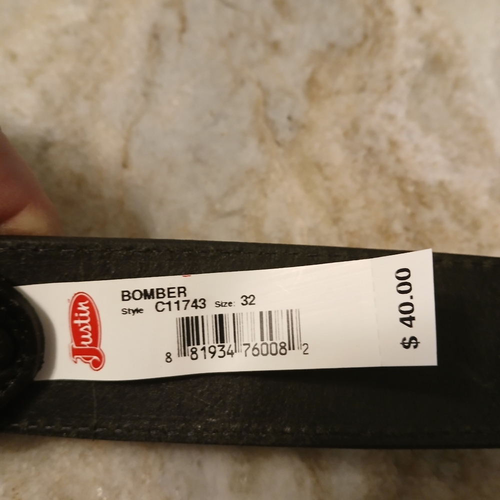 Justin leather belt